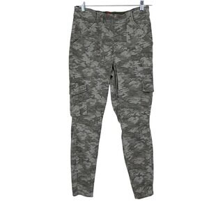 Spanx Women XL Camo Cargo Skinny Pants Green Camouflage Pull On Stretch Utility